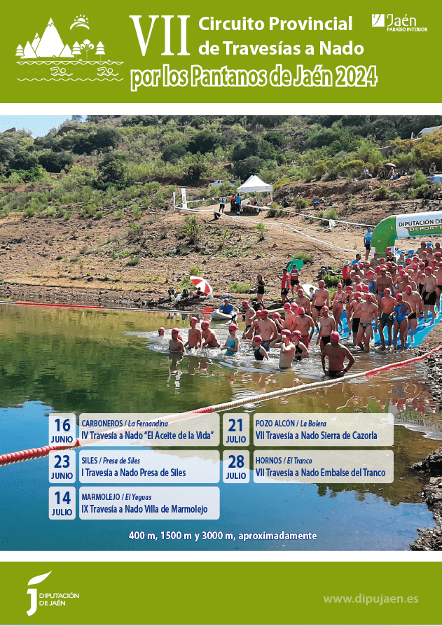 14 jul 2024 - 28 jul 2024 · VII Circuito Provincial de Travesías a Nado por los Pantanos de Jaén 2024