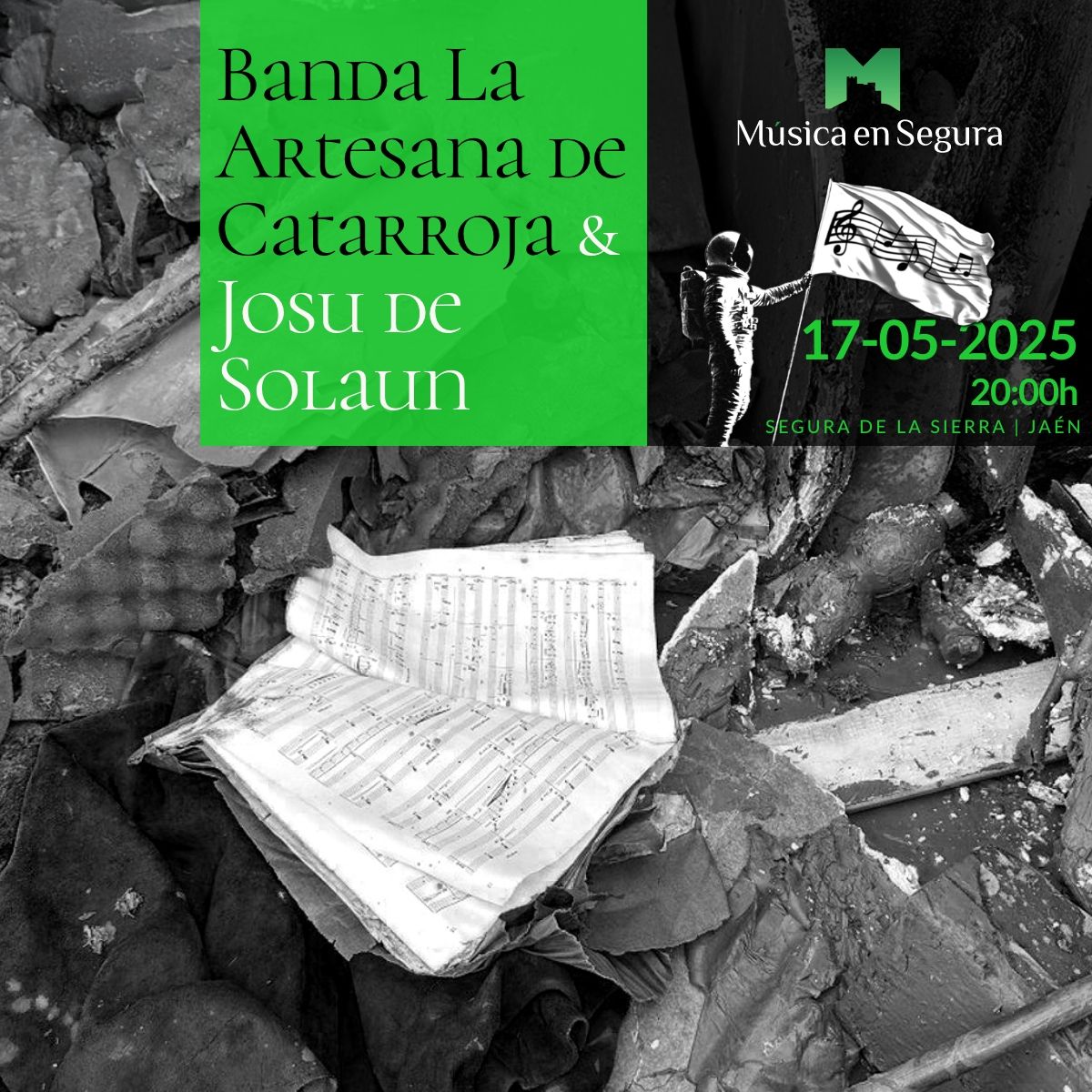 17 mayo · XII Música en Segura - Banda La Artesana de Catarroja & Josu de Solaun