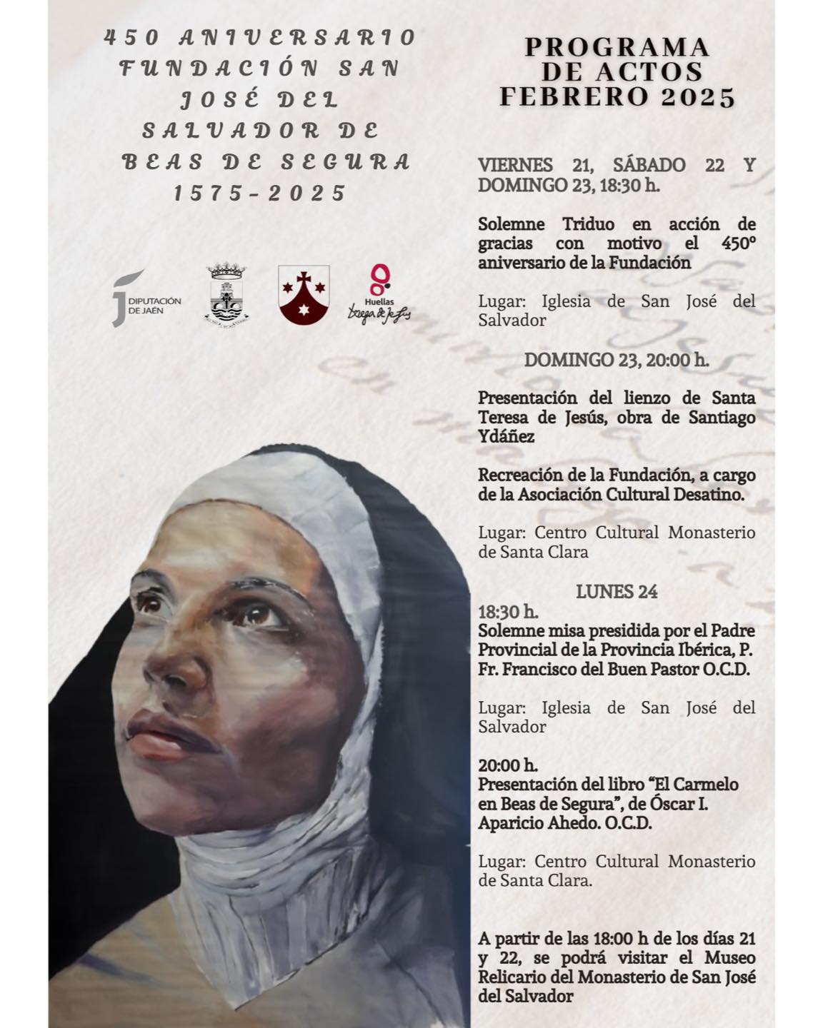 21-24 febrero · 450º Aniversario de la Fundación San José del Salvador