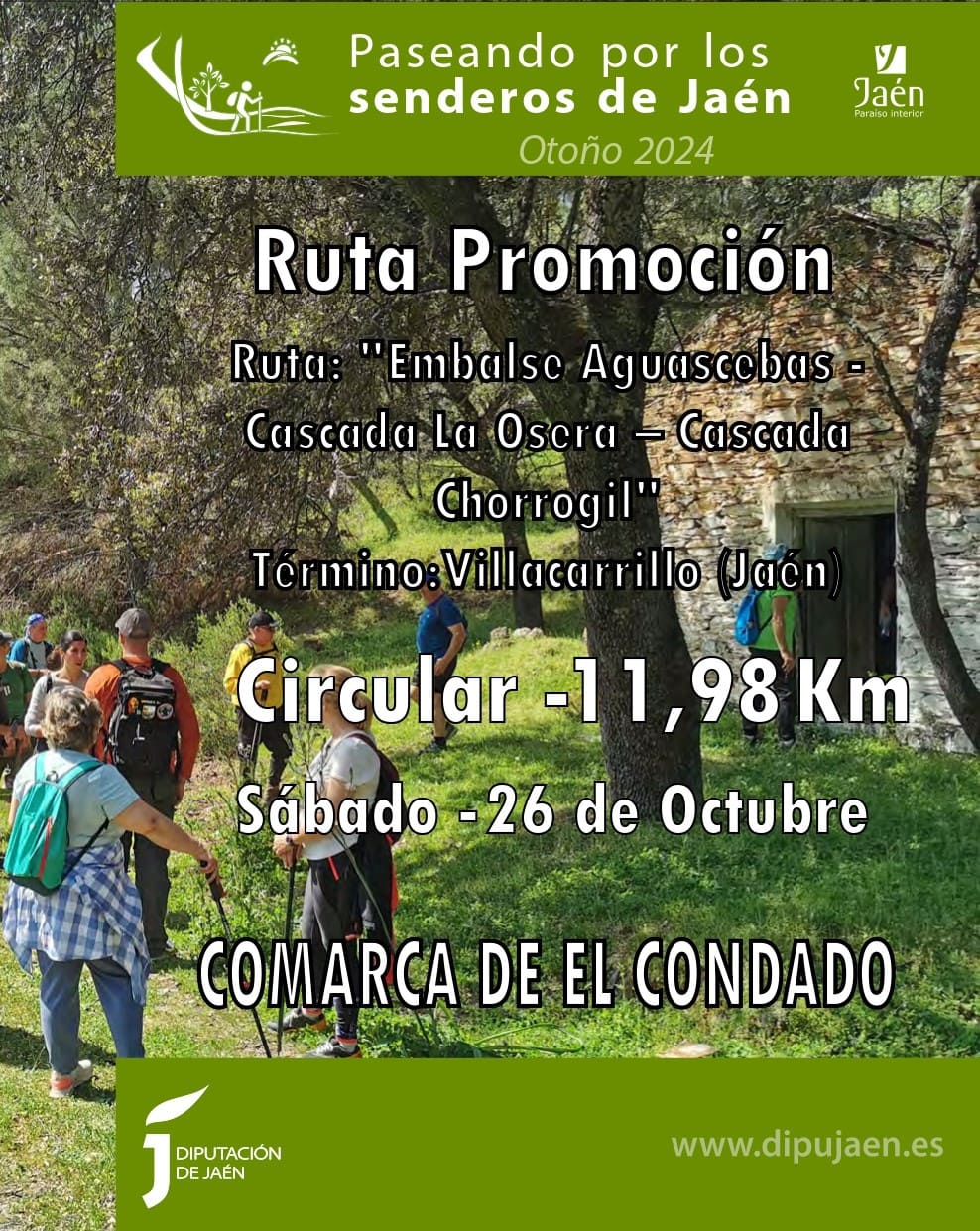 26 octubre · Paseando por los senderos Ruta a pie Embalse Aguascebas-Cascada La Osera-Cascada Chorrogi