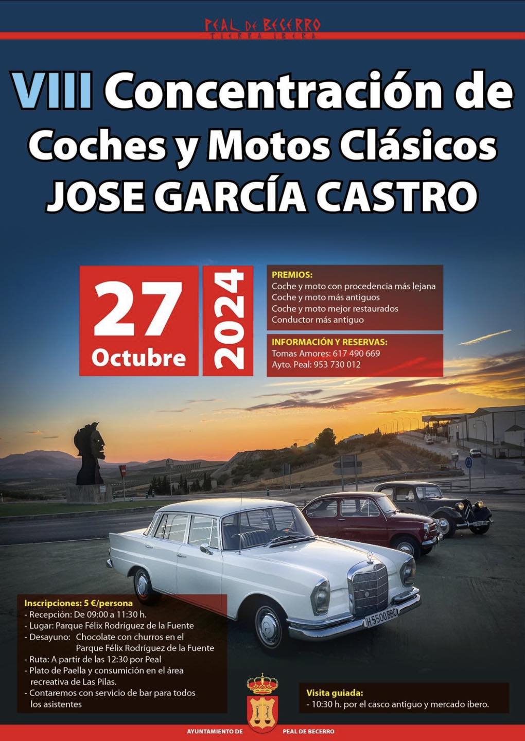 27 octubre · VIII Concentración de coches y motos clásicos (Peal de Becerro)