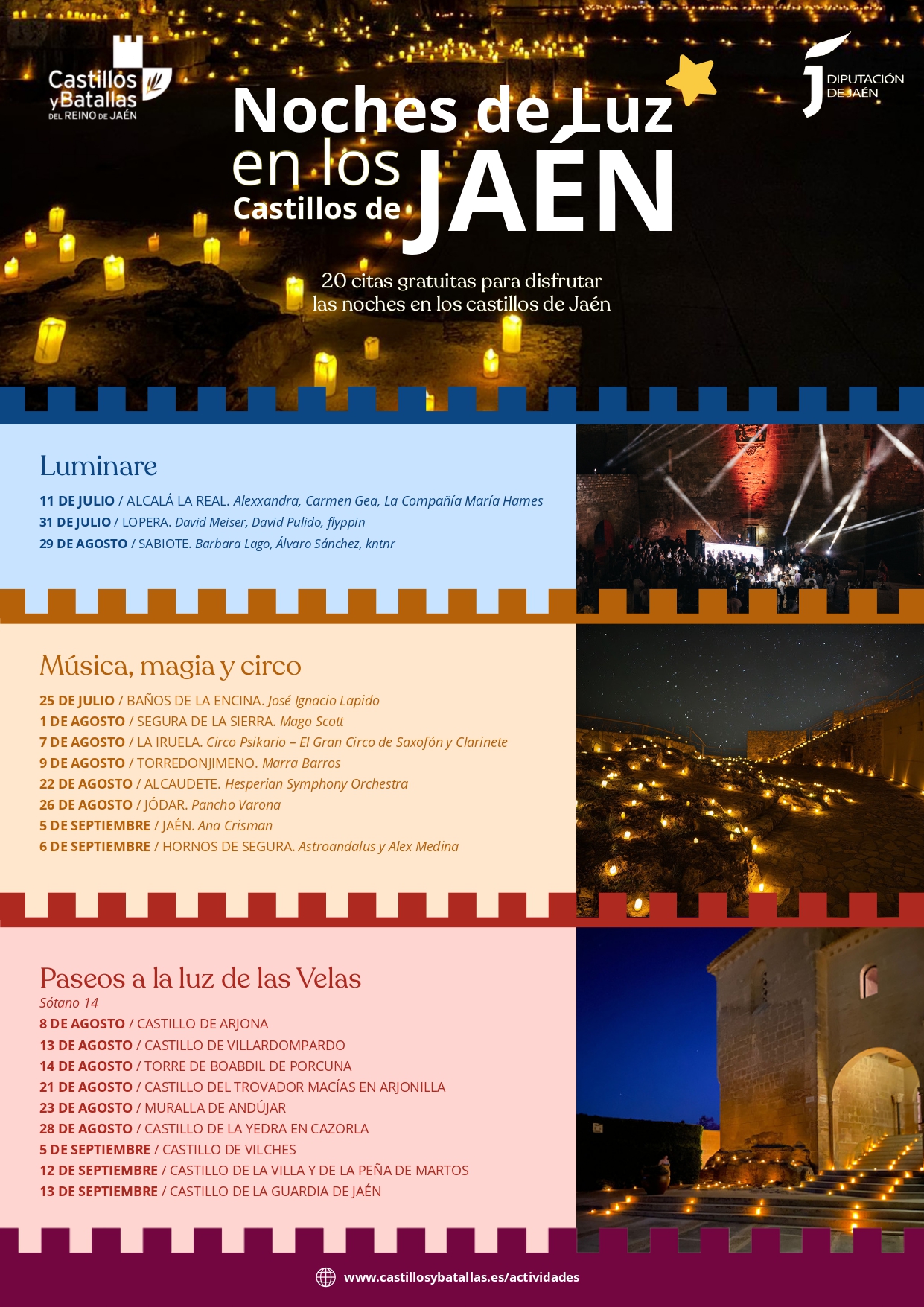 Noches de Luz en los castillos de Jaén