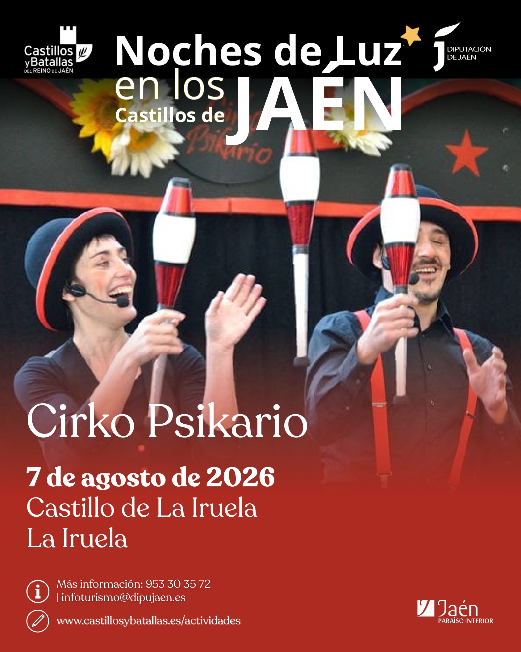 Noches de luz en los castillos de Jaén: Cirko Psikario