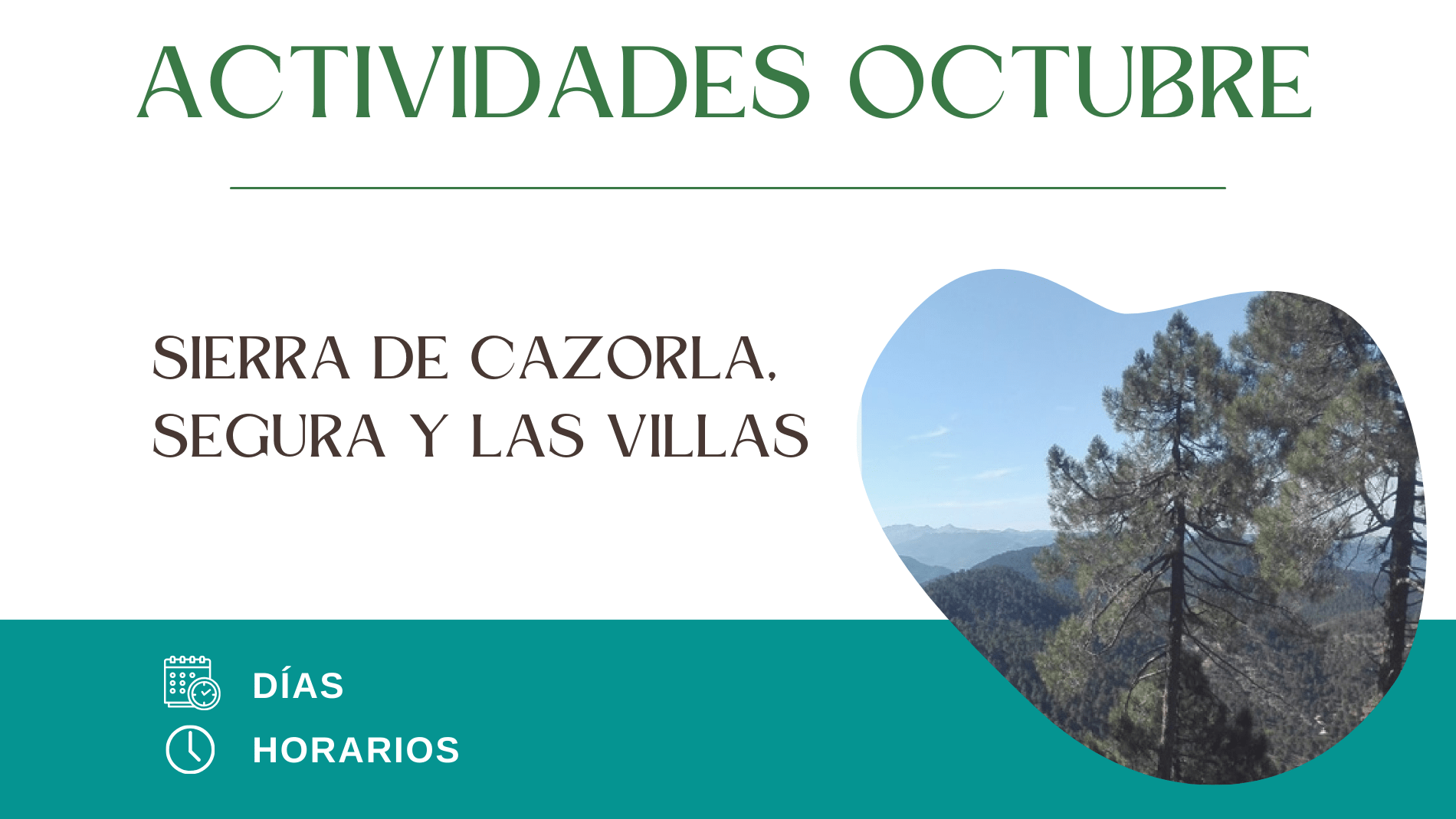 En este momento estás viendo Vive Octubre en las Sierras de Cazorla, Segura y Las Villas con Rutas, Cultura y Espectáculos en la Naturaleza